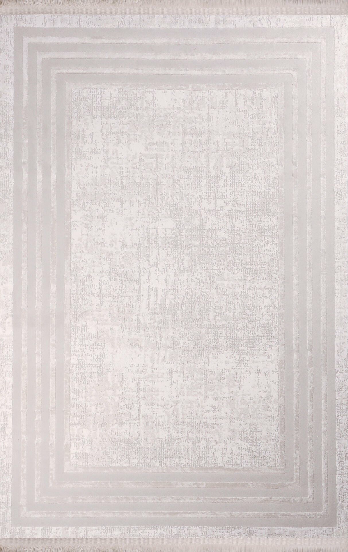 Nexus Halı Melange 4730 Krem Polyester Çerçeveli Saçaklı Yüksek Kalite Halı