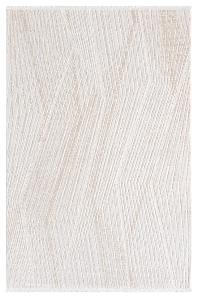 Seyran Halı Lima 0558 Bej Akrilik Pamuk Taban Modern Saçaklı Halı