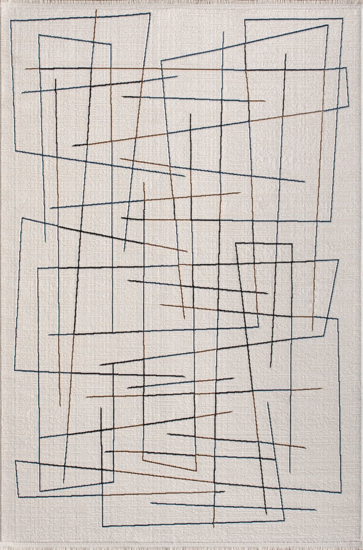 Artemis Halı Gina 03077A Krem Mavi Yumuşak Dokulu Salon Koridor Mutfak Yatak Odası Halısı