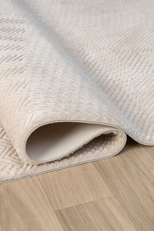 Seyran Halı Lima 0556 Bej Akrilik Pamuk Taban Modern Saçaklı Halı