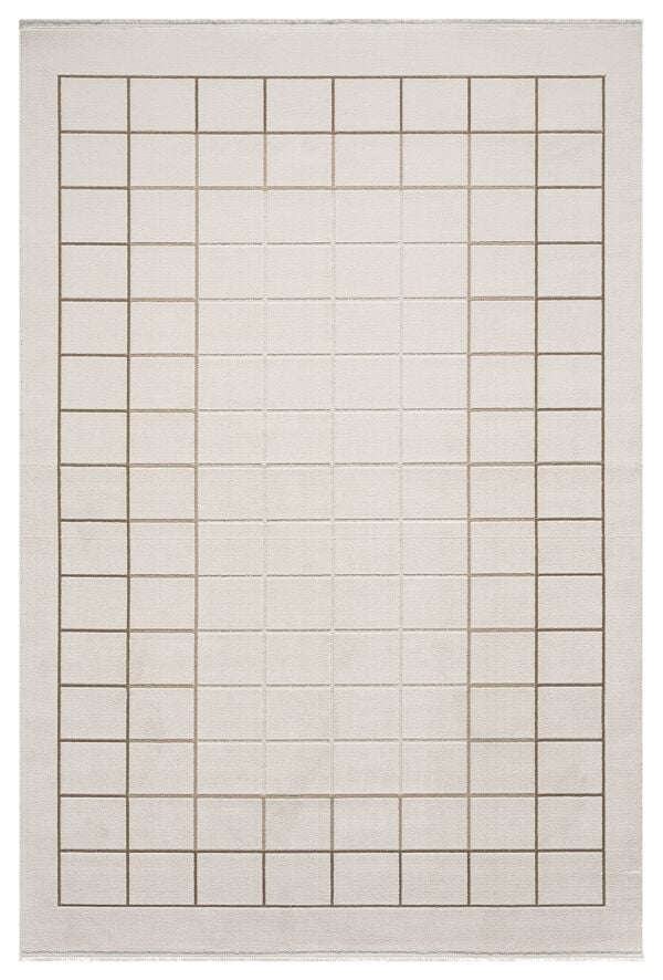 Sanat Halı Cover 4081 Bej Modern Şık Yumuşak Dokulu Salon ve Oturma Odası Halısı