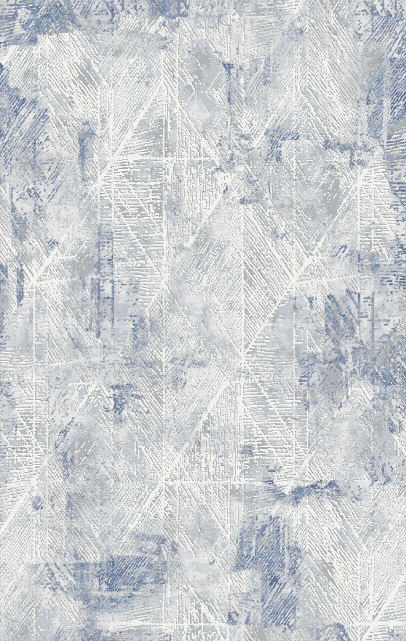 Artemis Halı Artex 2509C Mavi Krem Akrilik Dokuma Taban Modern Şık Oturma Odası ve Salon Halısı