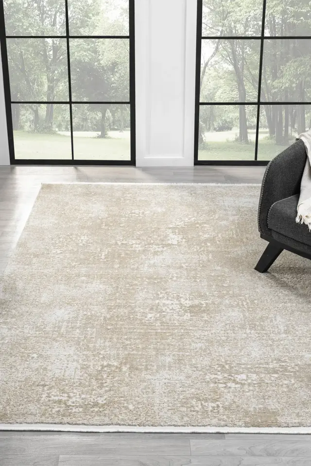 Seyran Halı Evita 6001 Vizon Akrilik Yumuşak Doku Yüksek Kalite Modern Şık Halı