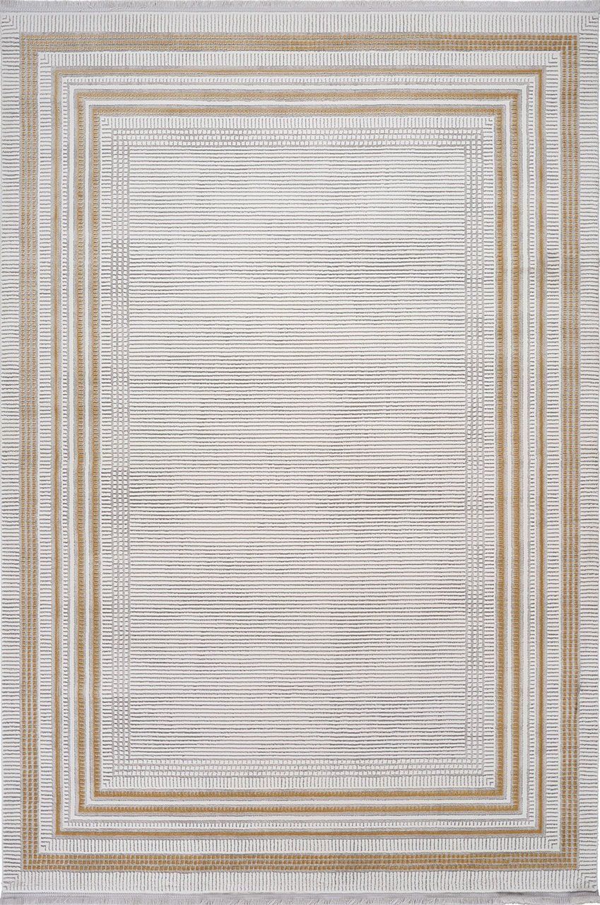 Artemis Halı Karizma 2792J Gold Krem Polyester Çerçeveli Oturma Odası ve Salon Halısı