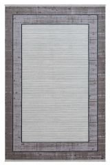 Seyran Halı Ahlat 7053 Mavi Akrilik Çerçeveli Dokuma Taban Saçaklı Modern Şık Halı