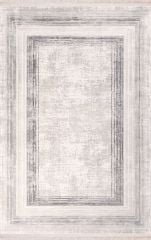 Nexus Halı Nalia 4005 Antrasit Akrilik Saçaklı Çerçeveli Klasik Halı