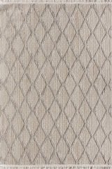 Etnik 1005 Hav Toz Vermez Yumuşak Dokulu Etnik Örgü Desenlere Sahip Modern Gri Kahverengi İskandinav Halı