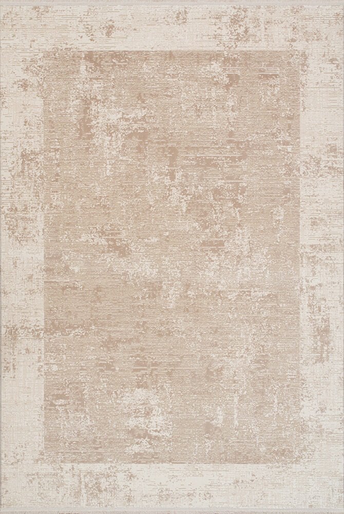 Artemis Halı Murano K1246B Krem Bej Akrilik Çerçeveli Yumuşak Dokulu Oturma Odası Halısı