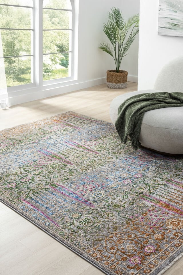 Seyran Halı Monde Multi 801 Etnik Desen Dokuma Taban Polyester Klasik Şık Halı