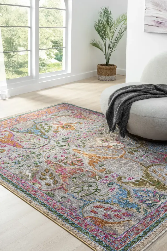 Seyran Halı Monde Multi 800 Etnik Desen Dokuma Taban Polyester Klasik Şık Halı