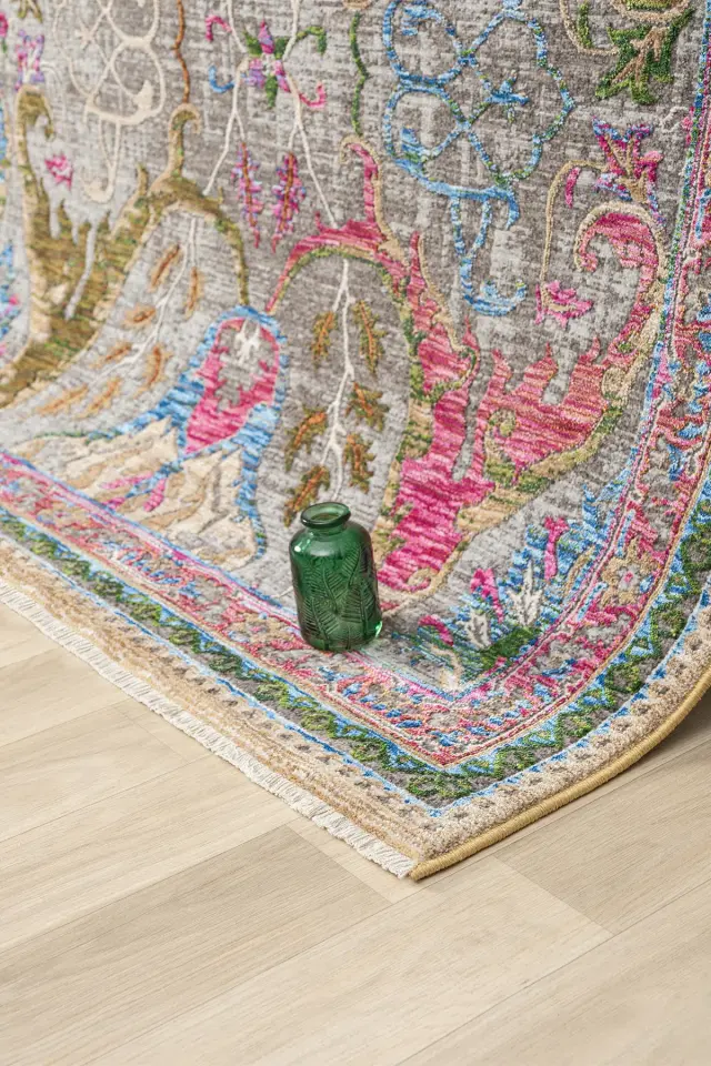 Seyran Halı Monde Multi 800 Etnik Desen Dokuma Taban Polyester Klasik Şık Halı