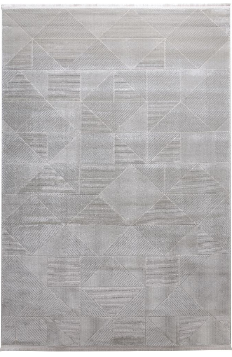 Louis Casa Emerald 0594A Gri Modern Saçaklı Yumuşak Dokulu Halı