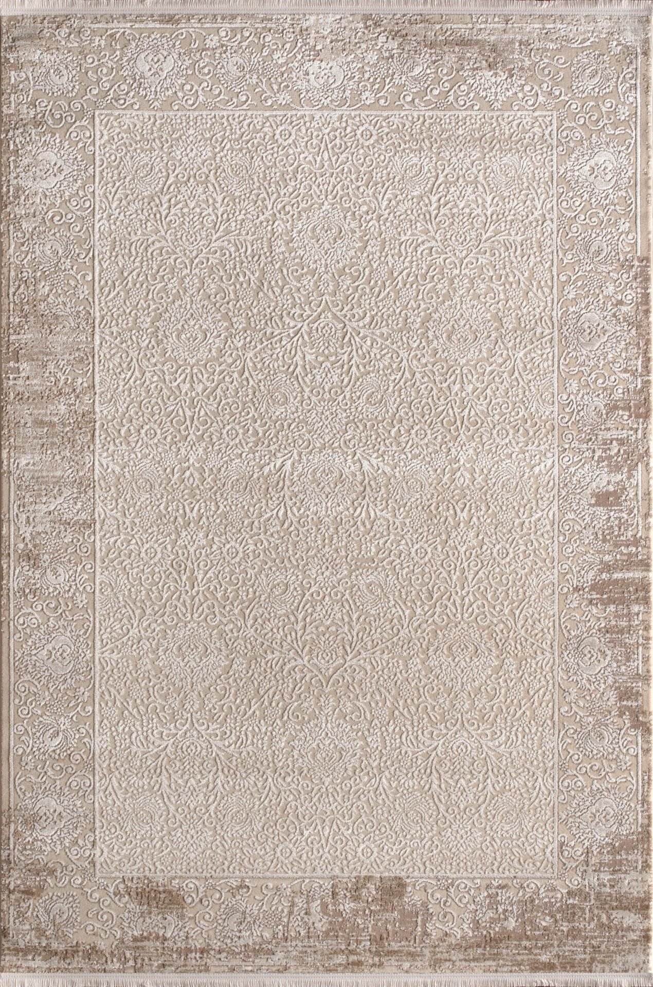 Artemis Halı Lia 01131A Krem Bej Akrilik Klasik Çerçeveli Oturma Odası ve Salon Halısı