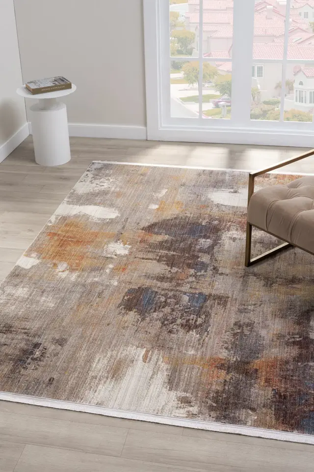 Seyran Halı Asır 116 Grey Polyester Modern Şık Yumuşak Dokulu Saçaklı Halı