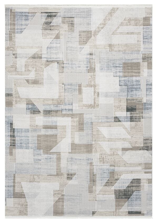 Sanat Halı Mısra 4092 Bej Gri Yüksek Kaliteli Akrilik Modern Şık Halı