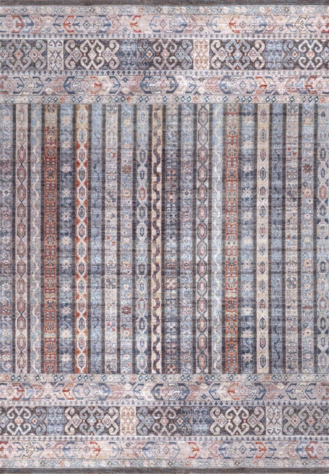 Nexus Halı Melides 72407 Vintage Multi Polyester Modern Saçak Klasik Halı