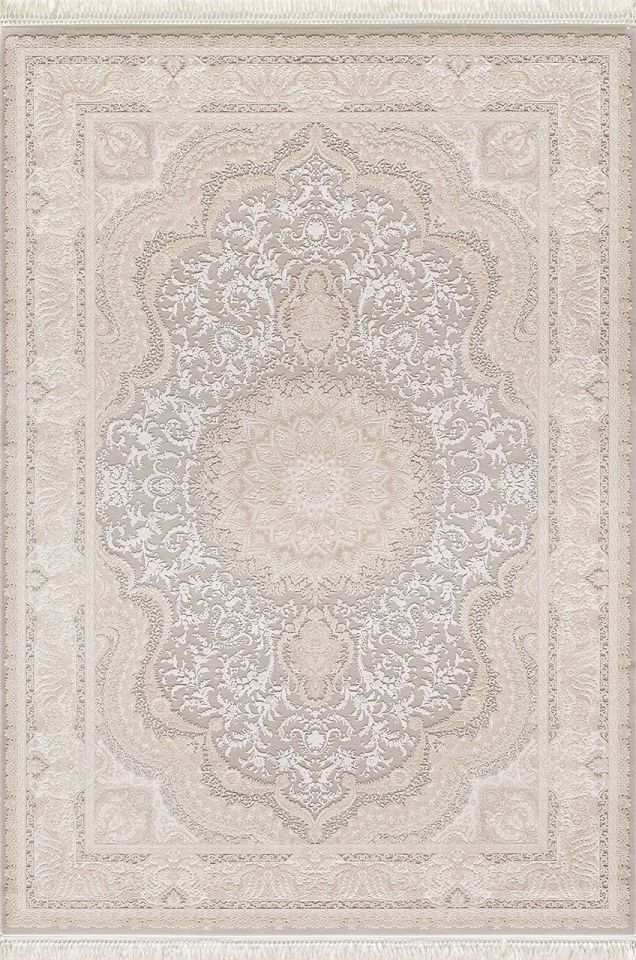 Artemis Halı Palace 5202D Bej Viskon Akrilik Çerçeveli Motifli Klasik Salon Halısı