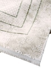 Nexus Halı Nalia 4048 Yeşil Akrilik Saçaklı Çerçeveli Klasik Halı