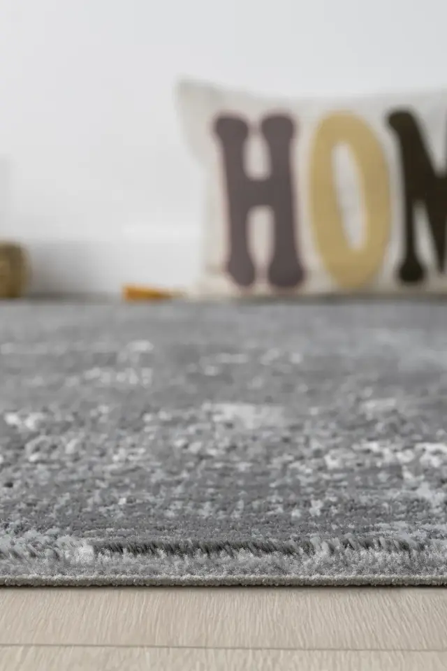 Seyran Halı Evita 6001 Antrasit Akrilik Yumuşak Doku Yüksek Kalite Modern Şık Halı