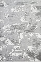 Gümüşsuyu Halı Viera 11338 Gri Akrilik Modern Şık Saçaklı Yumuşak Dokulu Halı