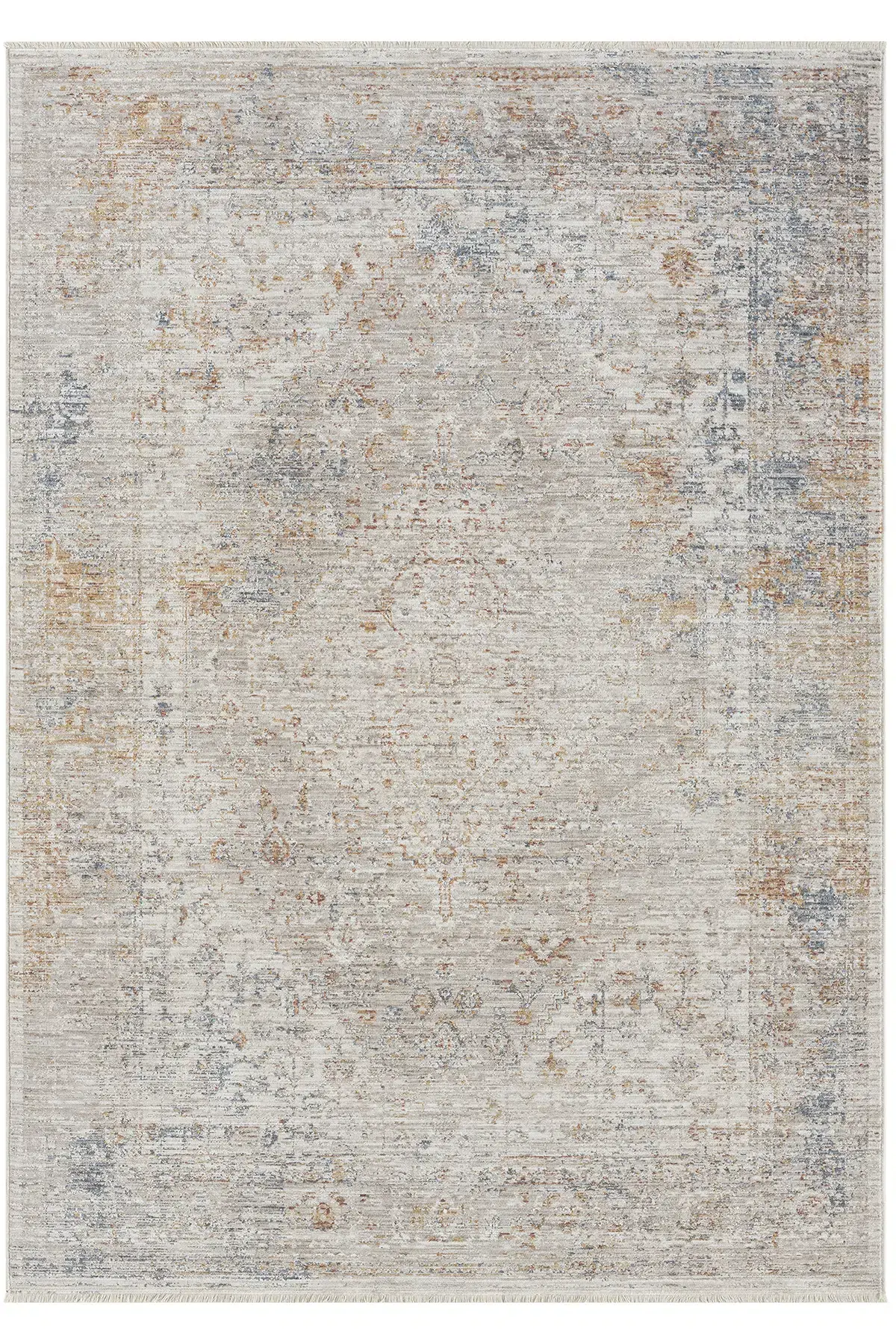 Seyran Halı Peru 10205 Bej Polyester Çerçeveli Yumuşak Doku Yüksek Kaliteli Halı