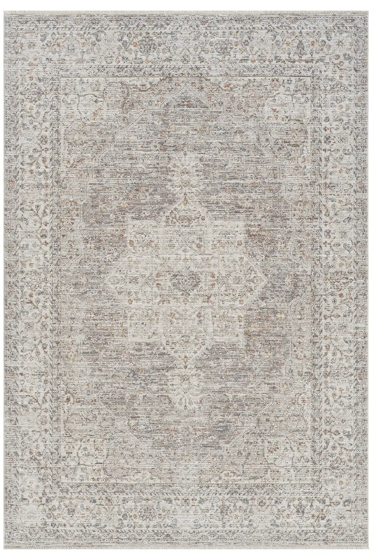 Seyran Halı Peru 10204 Bej Polyester Çerçeveli Yumuşak Doku Yüksek Kaliteli Halı