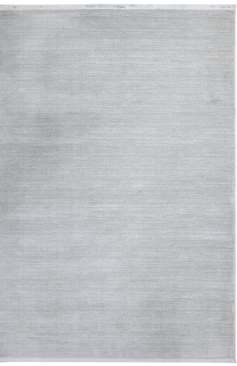 Louis Casa Emerald 0607A Krem Gri Modern Saçaklı Yumuşak Dokulu Halı