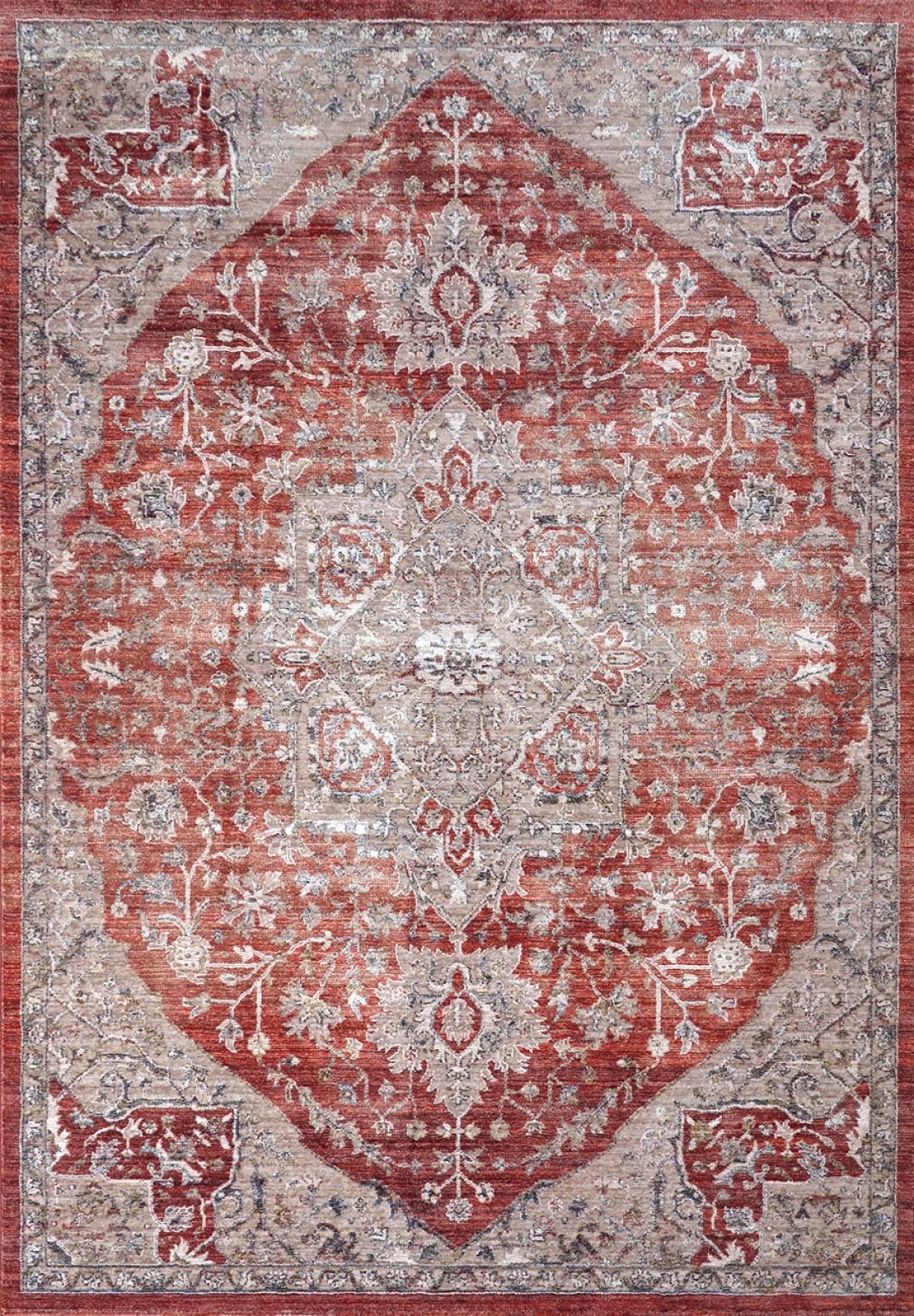 Nexus Halı Melides 72405 Vintage Multi Polyester Modern Saçak Klasik Halı