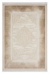 Seyran Halı Asya 525 Vizon Akrilik Çerçeveli Dokuma Taban Saçaklı Klasik Şık Halı