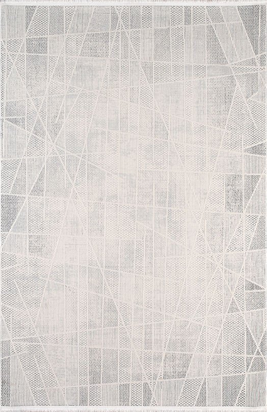 Atlas Halı Joli GJ05A Gri Hav Toz Vermeyen Yumuşak Dokulu Etnik Desenlere Sahip Modern Halı