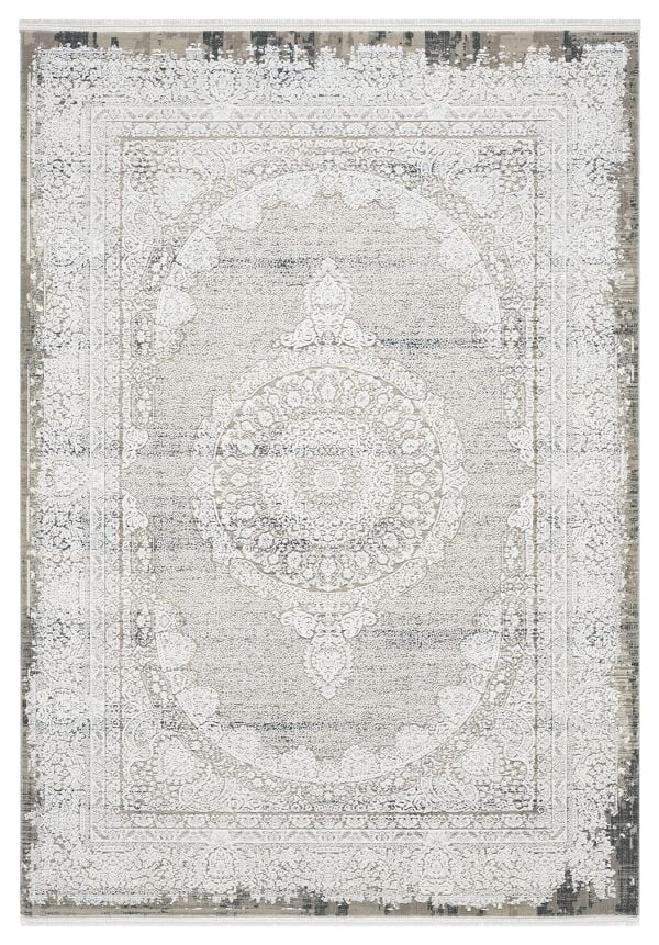 Sanat Halı Mısra 4097 Bej Yüksek Kaliteli Akrilik Modern Şık Halı