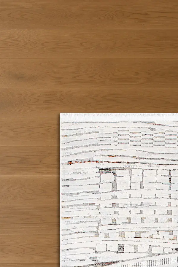 Atlas Halı Joli GJ10A Gri Bej Hav Toz Vermeyen Etnik Desenlere Sahip Modern Halı