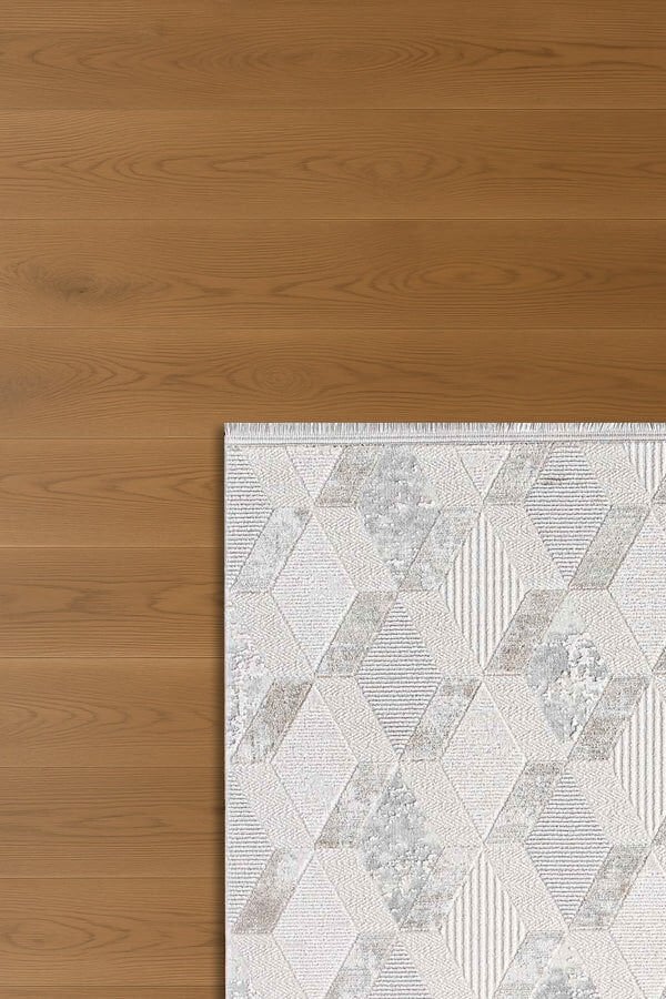 Atlas Halı Seren NF05A Krem Bej Yumuşak Dokulu Akrilik Ile Üretilen Üst Kalite Makine Dokuması Halı