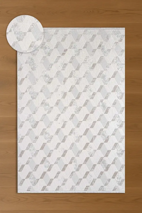 Atlas Halı Seren NF05A Krem Bej Yumuşak Dokulu Akrilik Ile Üretilen Üst Kalite Makine Dokuması Halı