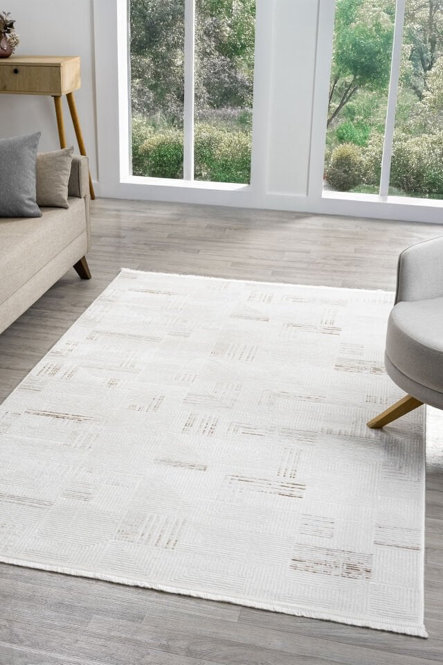 Seyran Halı Sahra 15500 Kahve Akrilik Pamuk Taban Modern Şık Halı