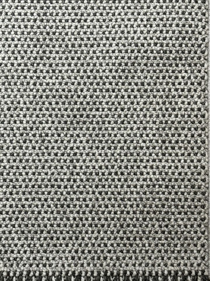 Sanat Halı Lora Plus Serisi 3743 Siyah Yumuşak Dokulu İskandinav Hav Toz Vermeyen Halı