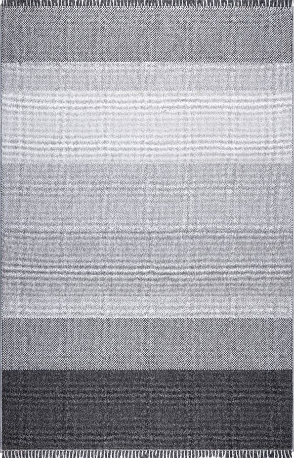 Sanat Halı Lora Plus Serisi 3746 Siyah Yumuşak Dokulu İskandinav Hav Toz Vermeyen Halı