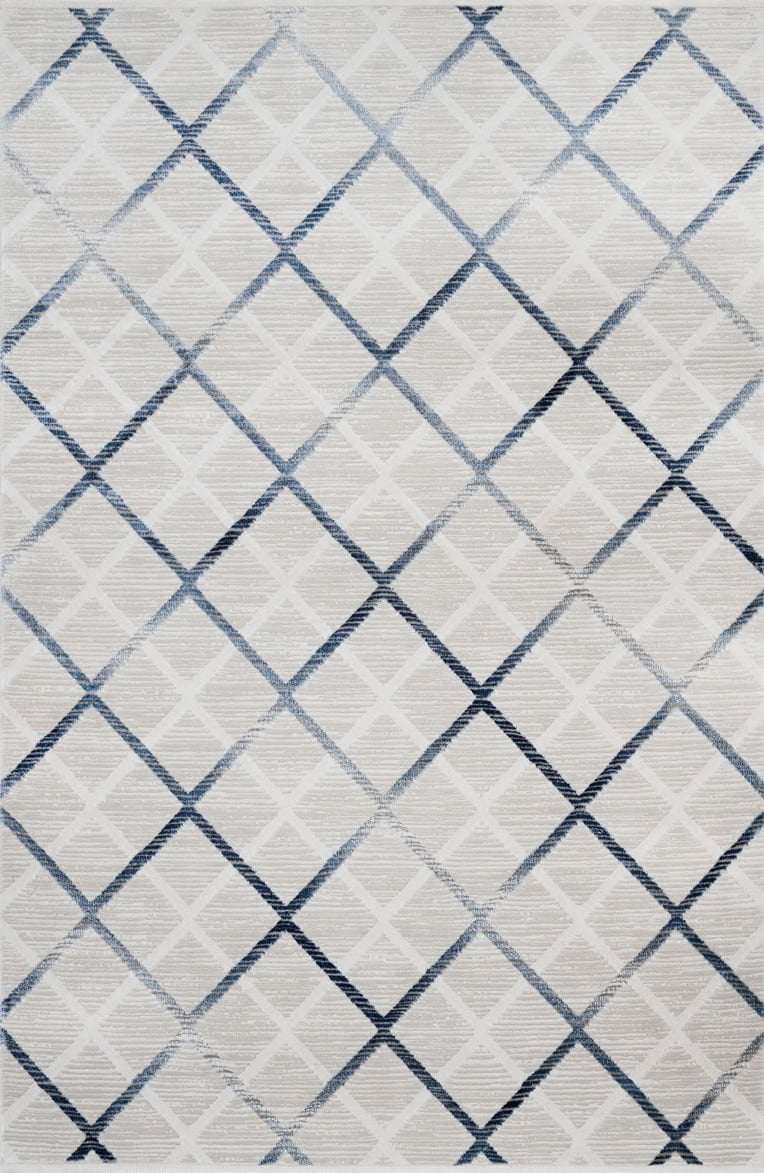 Luxess Halı Moda 1097 Mavi Akrilik Modern Şık Yüksek Kaliteli Halı