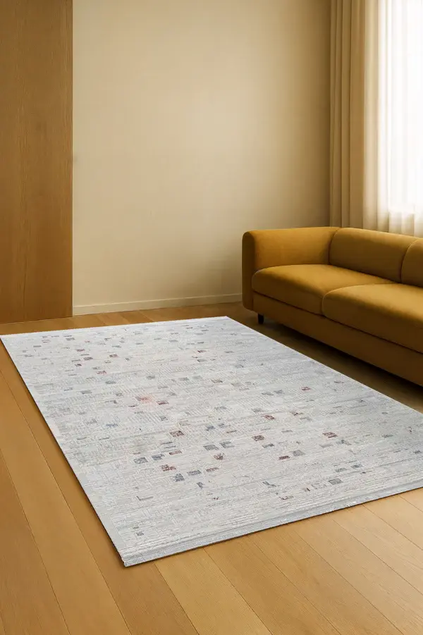 Atlas Halı Seren NF09A Krem Yumuşak Dokulu Akrilik Ile Üretilen Üst Kalite Makine Dokuması Halı