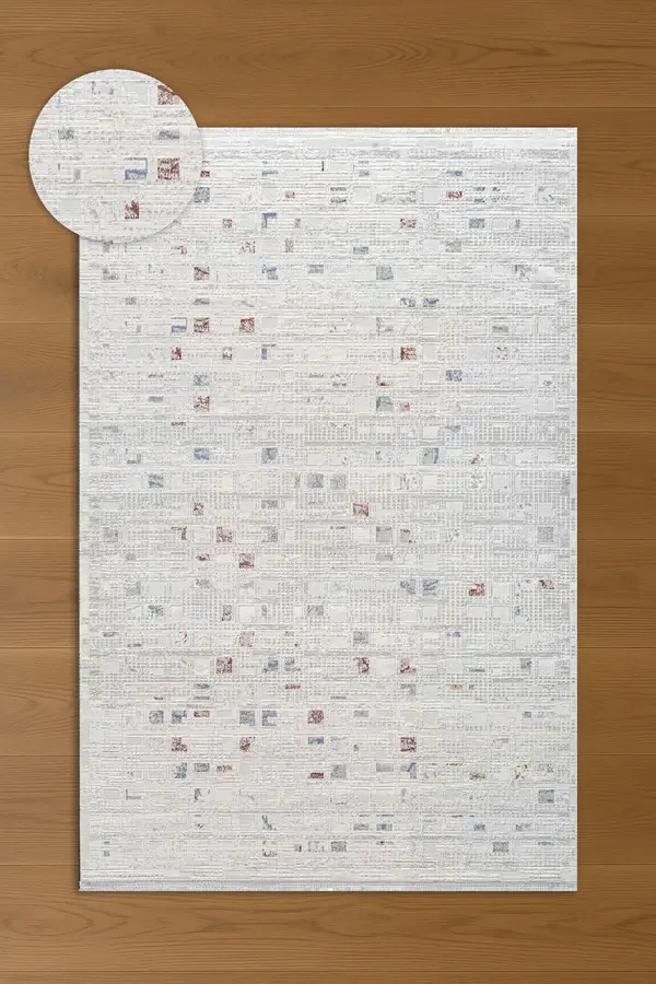 Atlas Halı Seren NF09A Krem Yumuşak Dokulu Akrilik Ile Üretilen Üst Kalite Makine Dokuması Halı