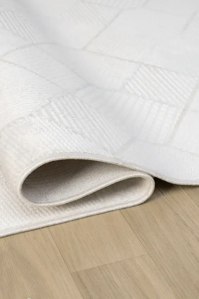 Seyran Halı Sahra 15501 Gri Akrilik Pamuk Taban Modern Şık Halı