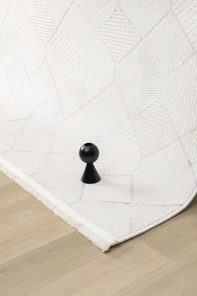 Seyran Halı Sahra 15501 Gri Akrilik Pamuk Taban Modern Şık Halı