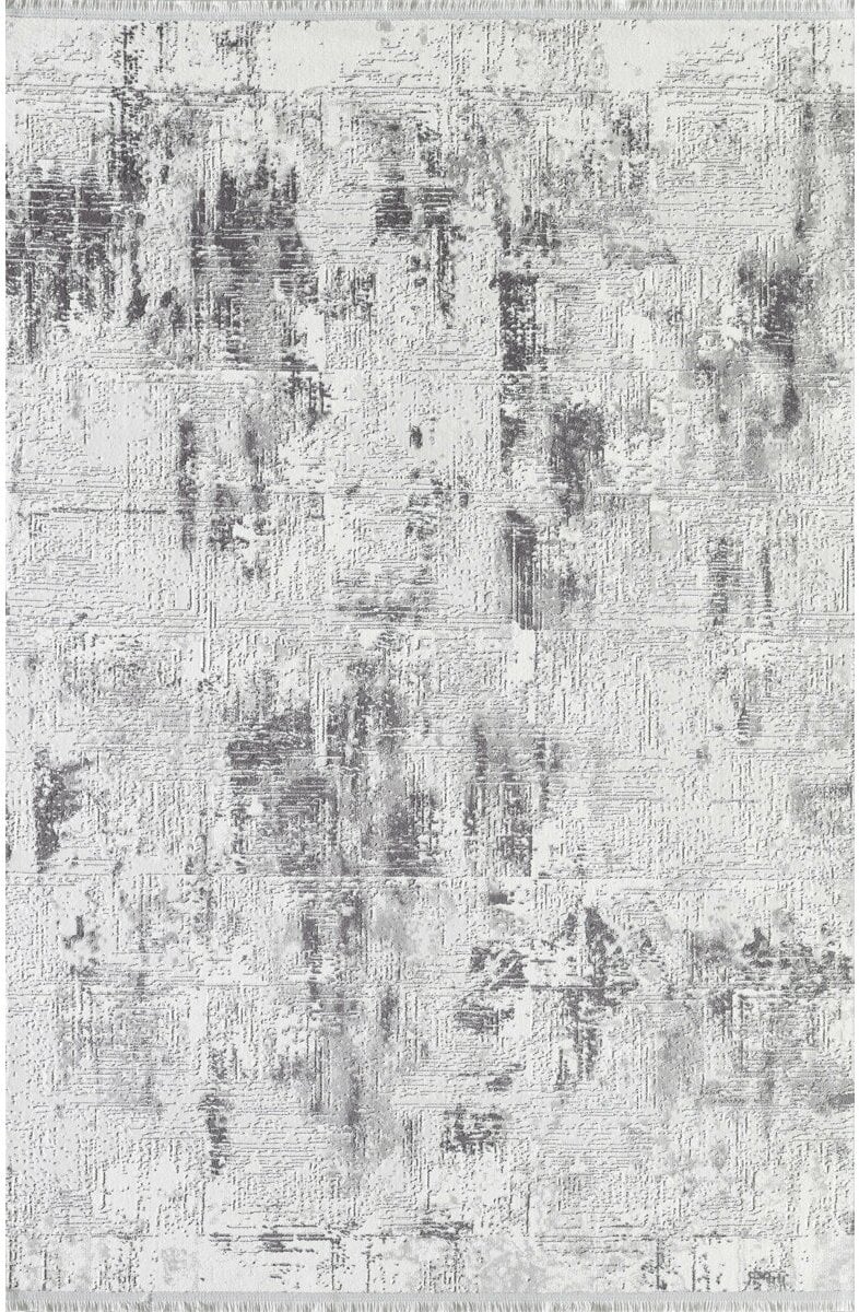 Gümüşsuyu Halı Viera 11605 Gri Akrilik Modern Şık Saçaklı Yumuşak Dokulu Halı