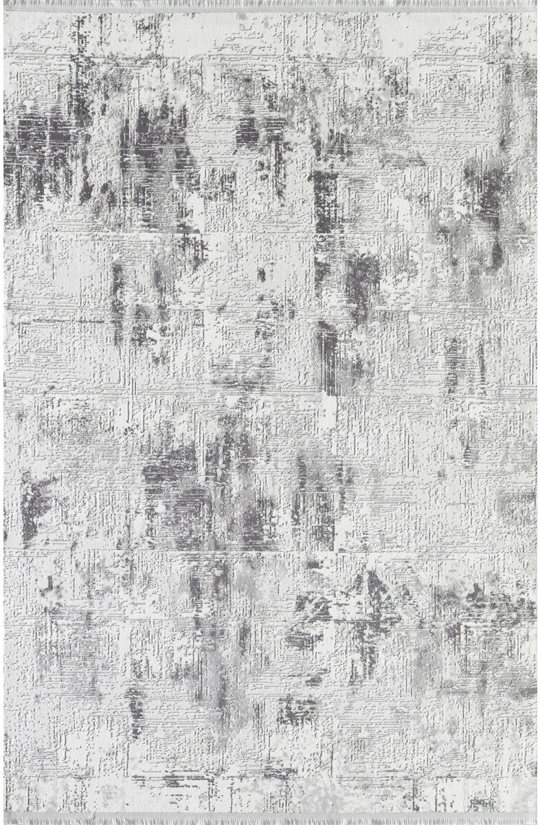 Gümüşsuyu Halı Viera 11605 Gri Akrilik Modern Şık Saçaklı Yumuşak Dokulu Halı