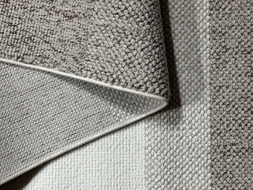 Sanat Halı Lora Plus Serisi 3745 Bej Yumuşak Dokulu İskandinav Hav Tozu Vermeyen Halı