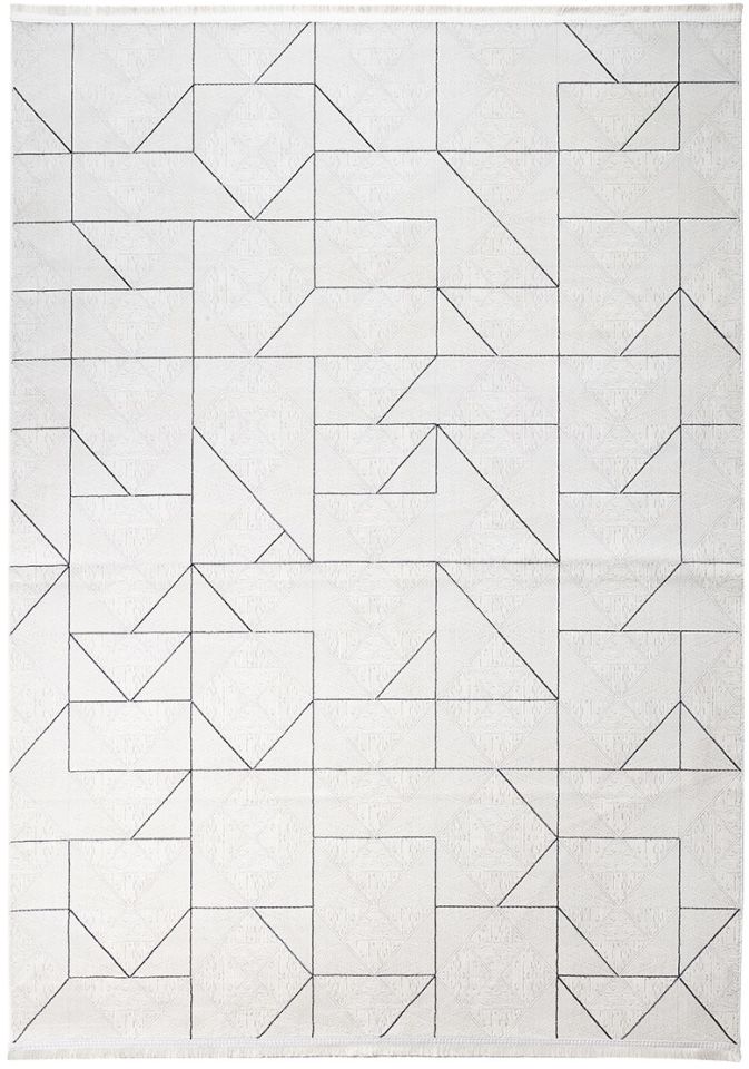 Louis Casa Efes 3157C Gri Modern Saçaklı Yumuşak Dokulu Halı