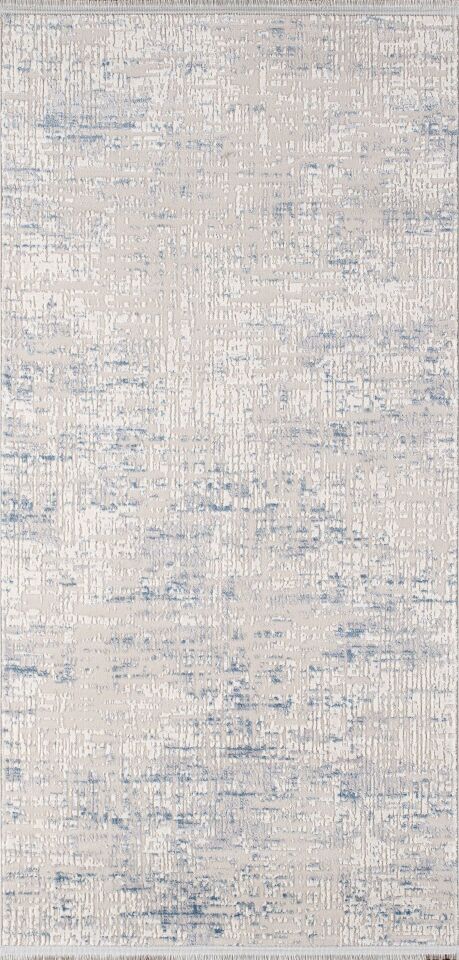 Artemis Halı Rosa 01101E Krem Mavi Akrilik Modern Oturma Odası ve Salon Halısı