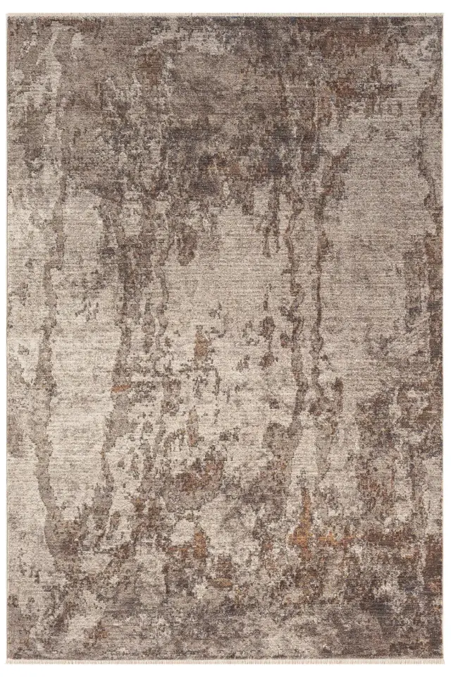 Seyran Halı Asır 251 Gri Polyester Modern Şık Yumuşak Dokulu Saçaklı Halı