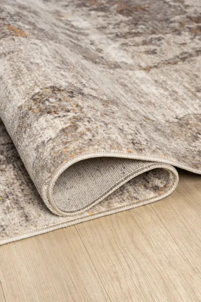Seyran Halı Asır 251 Gri Polyester Modern Şık Yumuşak Dokulu Saçaklı Halı