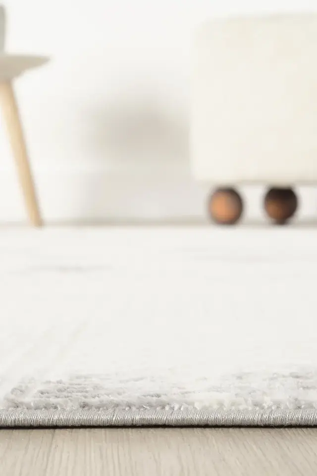 Seyran Halı Asya 527 Gri Akrilik Dokuma Taban Saçaklı Modern Şık Halı